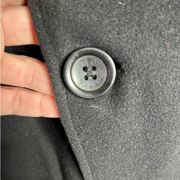 Ted Baker London Black Wool Pea Coat - Picture 5 of 7